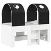 vidaXL Lit avec Tunnel 4 pcs Blanc et noir Bois d'ing&eacute;nierie