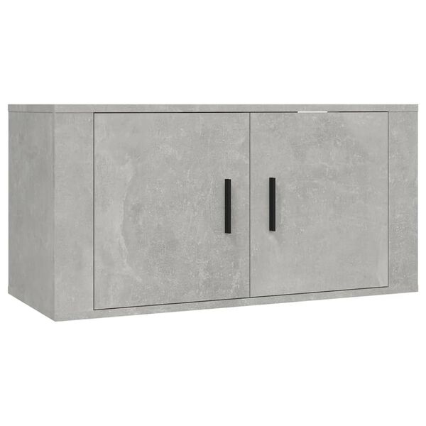 vidaXL Ensemble de meubles TV 2 pcs gris b&eacute;ton bois d'ing&eacute;nierie