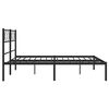 vidaXL Cadre de lit métal sans matelas avec tête de lit noir 120x200cm