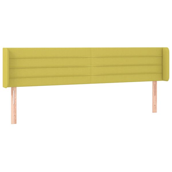 vidaXL T&ecirc;te de lit &agrave; LED Vert 183x16x78/88 cm Tissu