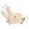 vidaXL Fauteuil de massage Crème Tissu