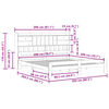 vidaXL Lit biblioth&egrave;que sans matelas cire marron 150x200 cm pin massif