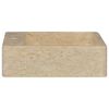 vidaXL Lavabo Crème 40x40x12 cm Marbre