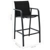 vidaXL Ensemble de bar de jardin 5 pcs Noir