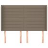 vidaXL T&ecirc;te de lit avec oreilles Taupe 147x16x118/128 cm Tissu