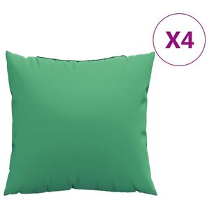 vidaXL Coussins de canap&eacute; lot de 4 vert 40x40 cm tissu