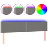 vidaXL T&ecirc;te de lit &agrave; LED Gris fonc&eacute; 160x5x78/88 cm Tissu