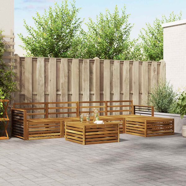 vidaXL Ensemble de canap&eacute;s d'ext&eacute;rieur 6 pcs Naturel