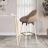 vidaXL Tabouret de bar Taupe Tissu
