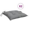 vidaXL Coussins de chaise lot de 2 gris 50x50x7 cm tissu oxford
