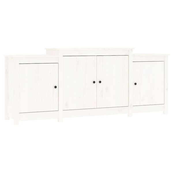 vidaXL Buffet Blanc 164x37x68 cm Bois massif de pin
