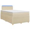 vidaXL Lit boxspring avec matelas Cr&egrave;me 120 x 190 cm Tissu