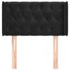 vidaXL T&ecirc;te de lit avec oreilles Noir 83x16x78/88 cm Velours