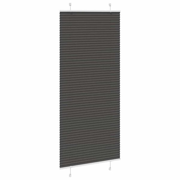 vidaXL Store pliss&eacute; noir 100x200 cm largeur du tissu 99,4 cm polyester