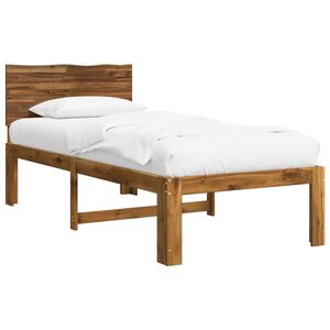 vidaXL Cadre de lit simple avec t&ecirc;te de lit ROSTOCK Naturel