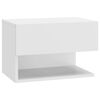 vidaXL Tables de chevet murales 2 pcs Blanc brillant