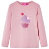 T-shirt enfants &agrave; manches longues rose clair 104
