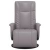 vidaXL Fauteuil inclinable avec repose-pieds gris similicuir