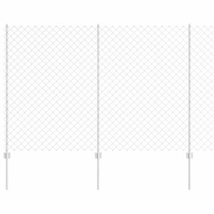 vidaXL Cl&ocirc;ture &agrave; maillons avec poteaux 10 x 1,5 m (L x H)
