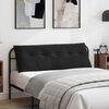 vidaXL Coussin de Dos Noir 140 x 50 cm Tissu en velours c&ocirc;tel&eacute;
