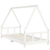 vidaXL Cadre de lit pour enfants blanc 90x200 cm bois de pin massif