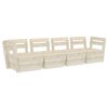 vidaXL Canap&eacute; palette &agrave; 4 places de jardin Bois d'&eacute;pic&eacute;a impr&eacute;gn&eacute;
