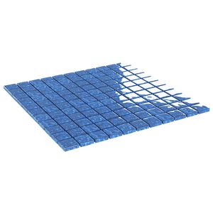 vidaXL Carrelage en mosa&iuml;que 11 pc 50 x 50 cm Bleu Verre