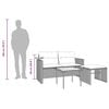vidaXL Salon de jardin avec coussins 3 pcs gris r&eacute;sine tress&eacute;e