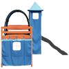 vidaXL Lit mezzanine enfants avec tour bleu 80x200cm bois pin massif