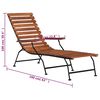 vidaXL Chaise de terrasse d'extérieur Bois d'acacia solide