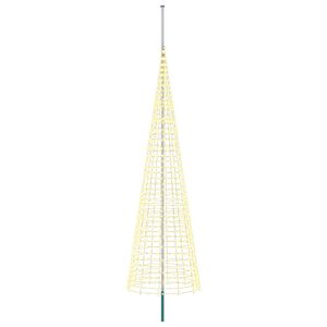 vidaXL Guirlande lumineuse de sapin de No&euml;l avec piquet et m&acirc;t 500 cm
