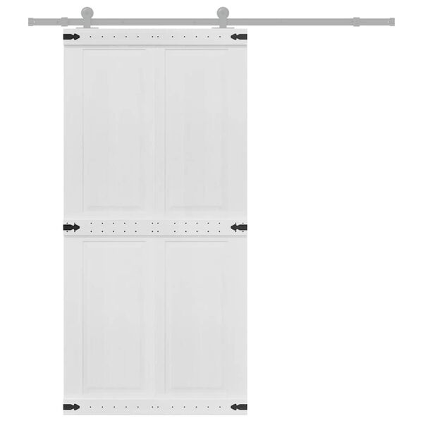 vidaXL Porte Corona Blanc 100 x 210 cm Bois d'ing&eacute;nierie
