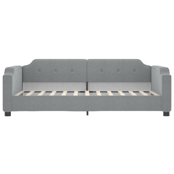 vidaXL Lit de jour avec matelas gris clair 90x200 cm tissu