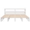 vidaXL Cadre de lit sans matelas blanc 180x200 cm bois massif de pin