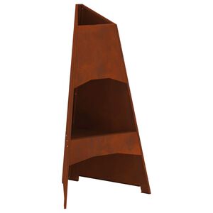 vidaXL Braise Marron 50 x 50 x 95 cm Acier patin&eacute;