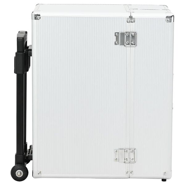 vidaXL Valise de pilote 47 x 39 x 27 cm Argent&eacute; Aluminium