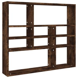 vidaXL &Eacute;tag&egrave;re murale Ch&ecirc;ne fum&eacute; 90x16x78 cm Bois d'ing&eacute;nierie