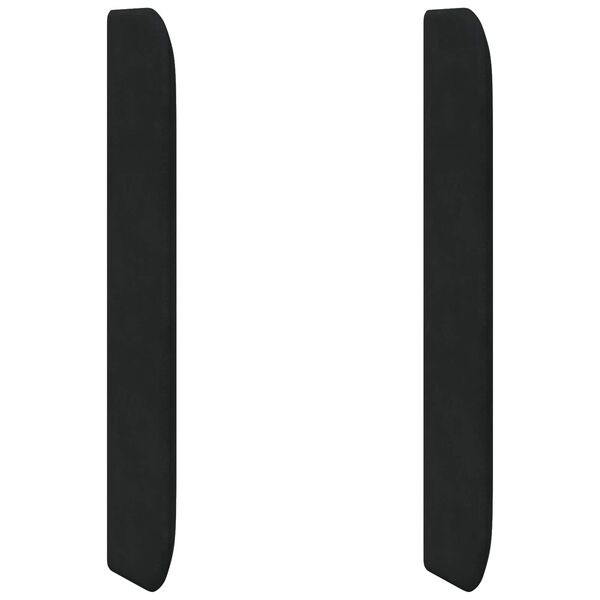 vidaXL Oreille de t&ecirc;te de lit Noir 80 x 16 x 4 cm Velours