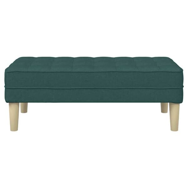 vidaXL banc avec coussin Vert fonc&eacute; 113 x 57 x 39 cm tissu