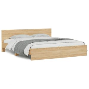 vidaXL Cadre de lit sans matelas ch&ecirc;ne sonoma 180x200 cm