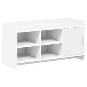 vidaXL Cabinet &agrave; chaussures 100 x 39,5 x 51 cm Bois d'ing&eacute;nierie Blanc