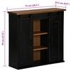 vidaXL Armoire suspendue HALDEN 2 portes coulissantes noir pin