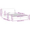 vidaXL Cadre de lit Dover gris clair 140x200 cm velours