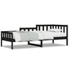 vidaXL Lit de jour sans matelas noir 90x190 cm bois de pin massif