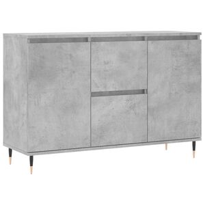 vidaXL Buffet gris b&eacute;ton 101,5x35x70 cm bois d'ing&eacute;nierie