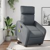vidaXL Fauteuil inclinable de massage Gris Similicuir