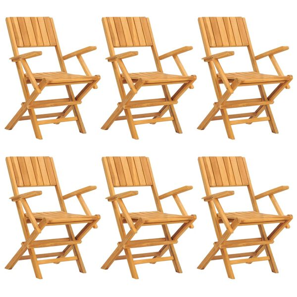 vidaXL Ensemble &agrave; manger de jardin 7 pcs Bois de teck solide