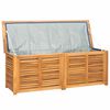 vidaXL Bo&icirc;te de rangement jardin et sac 150x50x55 cm bois massif teck