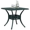 vidaXL Table de jardin vert 80x80x75 cm aluminium coul&eacute;