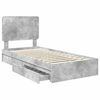vidaXL Lit de Rangement Gris b&eacute;ton 90 x 190 cm Bois d'ing&eacute;nierie
